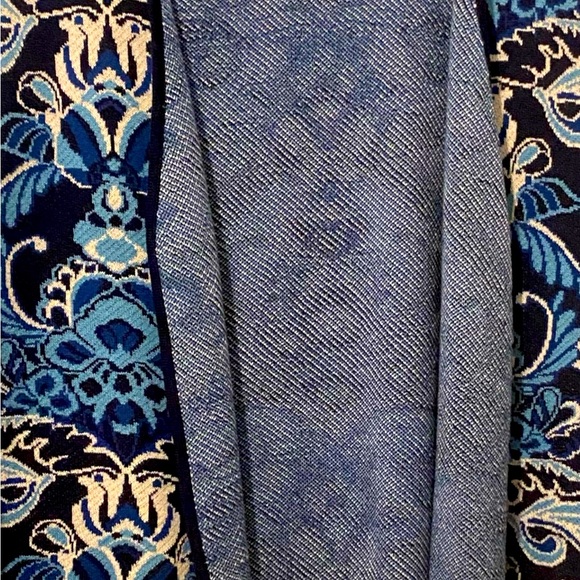 Susan Graver  Vest Cardigan tight knit Jacquard Sweater Size L - Picture 4 of 11